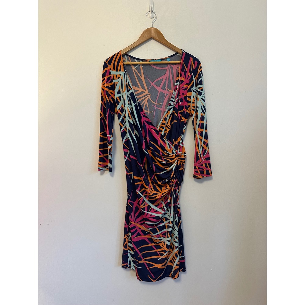 Tori Richard Honolulu Palm Wrap Dress | Size Large